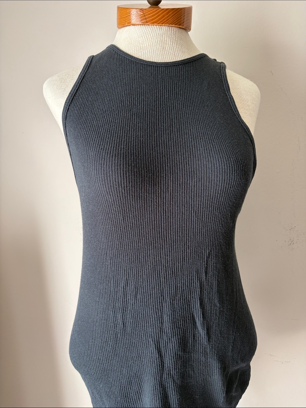 Hanes Charcoal Ribbed Tank Top